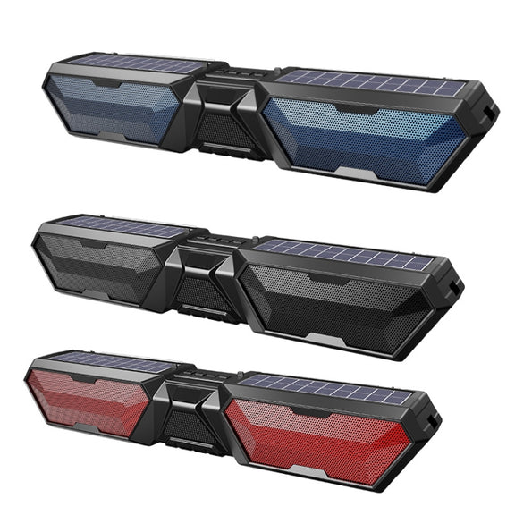 DV-880 Dual Solar Wireless Bluetooth Speaker Outdoor Long Radio(Red)
