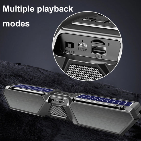 DV-880 Dual Solar Wireless Bluetooth Speaker Outdoor Long Radio(Red)