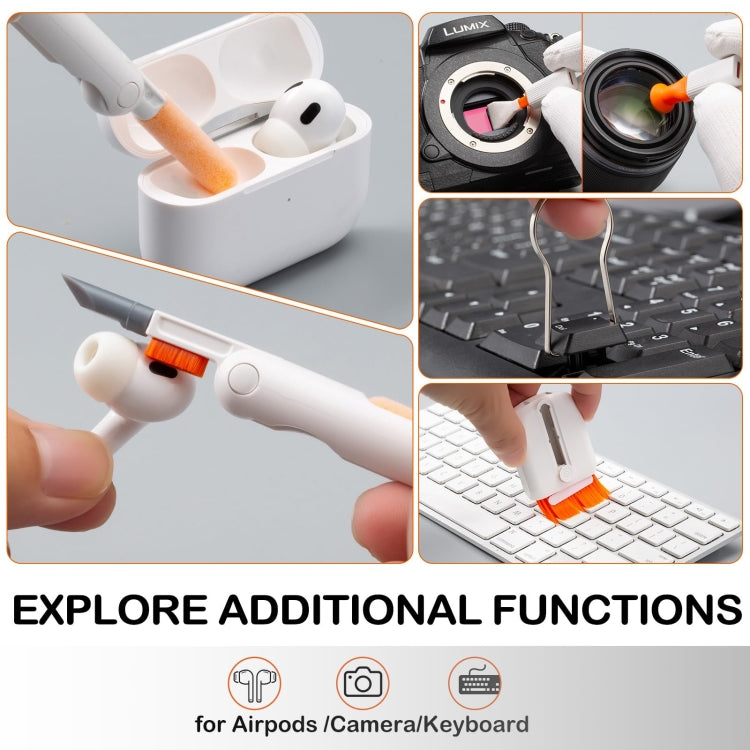 25 In 1 Electronics Cleaner KIT for Mobile Phone, Earbud, Laptop, Keyboard, Screen Clean Brush(White)
