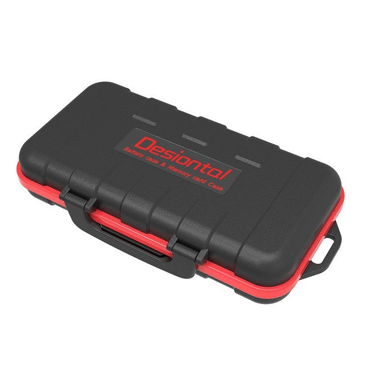Desiontal LP-E6 Water-resistant SD Card Holder Camera Battery Case(Black)
