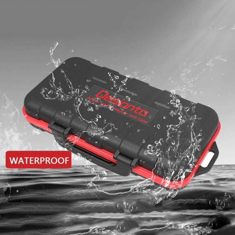 Desiontal LP-E6 Water-resistant SD Card Holder Camera Battery Case(Black)