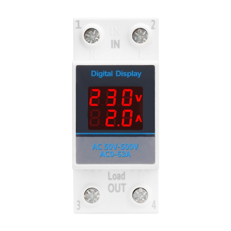 SINOTIMER SDM002 Household DIN Rail Single-Phase AC Dual Display Voltage And Current Meter(100A External Intestinal Sensor)