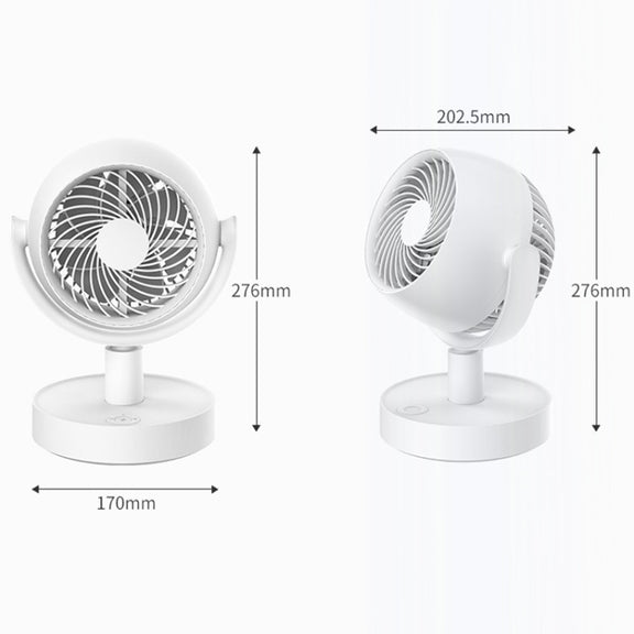 Desktop Air Circulation Fan Household Office Compact Mute Electrical Fan, Style: Battery Model