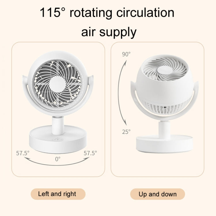 Desktop Air Circulation Fan Household Office Compact Mute Electrical Fan, Style: Battery Model