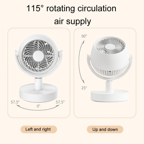 Desktop Air Circulation Fan Household Office Compact Mute Electrical Fan, Style: Battery Model