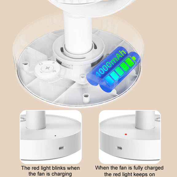 Desktop Air Circulation Fan Household Office Compact Mute Electrical Fan, Style: Battery Model
