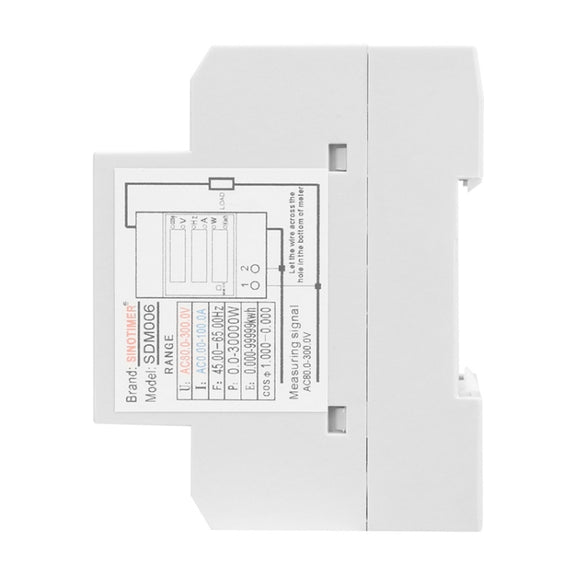 SINOTIMER SDM006 Din Rail AC Voltage Current Frequency Power Electricity Multi-Function Detection Meter