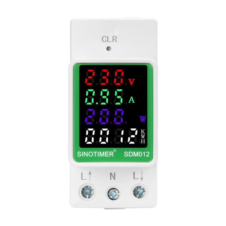 SINOTIMER DIN Rail AC Digital Display Current Voltage Power Electricity Multi-Function Tester, Model: SDM012-1