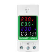 SINOTIMER DIN Rail AC Digital Display Current Voltage Power Electricity Multi-Function Tester, Model: SDM012-1