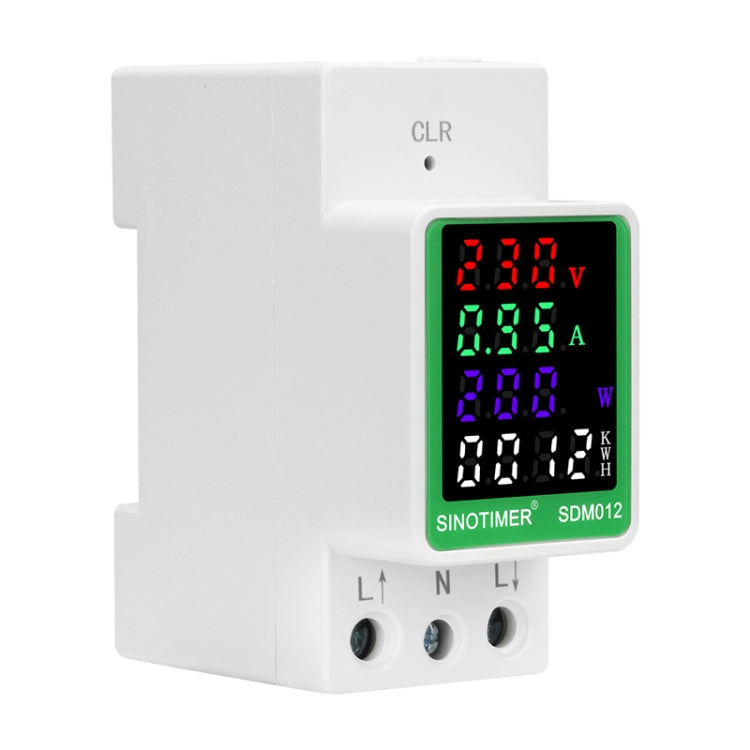 SINOTIMER DIN Rail AC Digital Display Current Voltage Power Electricity Multi-Function Tester, Model: SDM012-RS485