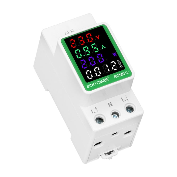 SINOTIMER DIN Rail AC Digital Display Current Voltage Power Electricity Multi-Function Tester, Model: SDM012-RS485