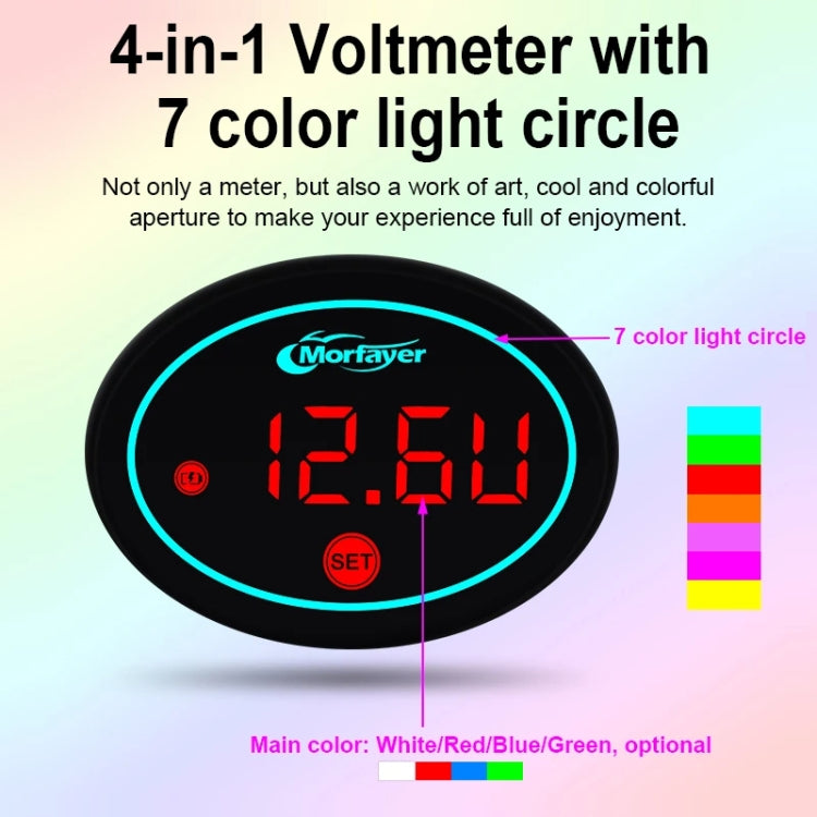Morfayer Locomotive Multi-function Voltmeter, Green, Specification: 2 in 1