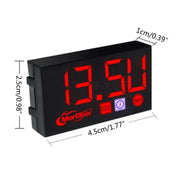 Compact LED Digital Display Time Voltmeter, Specification: 3 in 1 White