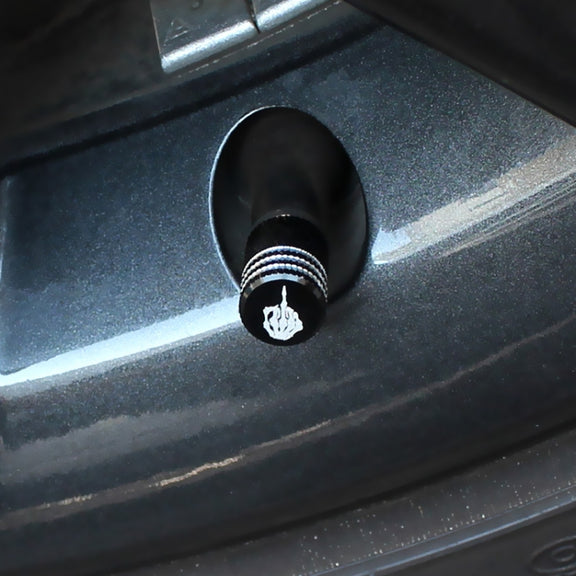 2pcs Auto Tire Laser Skull Valve Cap