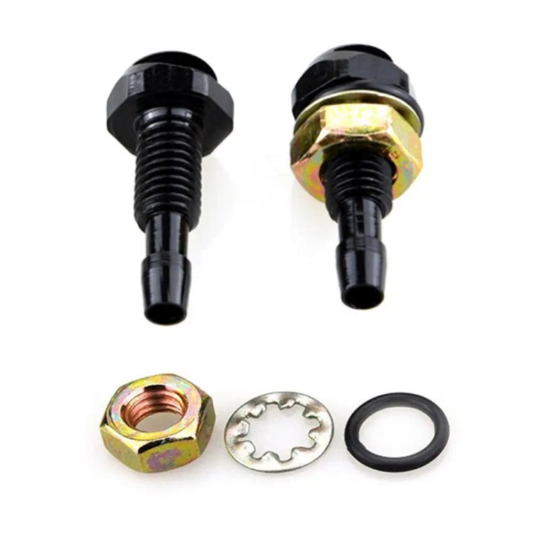 2pcs /Set Automotive Glass Washer Sprayer Aluminum Cap Nozzle(White)