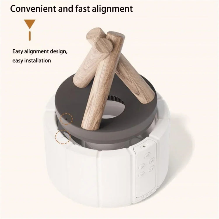 Bonfire Shaped Remote Control Aroma Diffuser Desktop Flame Humidifier, Color: Black