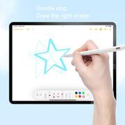 Fast Charge+Touch Switch+Bluetooth Function Anti-false Touch Capacitive Pen for iPad 2018 or Later(White)