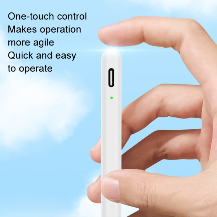 Fast Charge+Touch Switch+Bluetooth Function Anti-false Touch Capacitive Pen for iPad 2018 or Later(White)