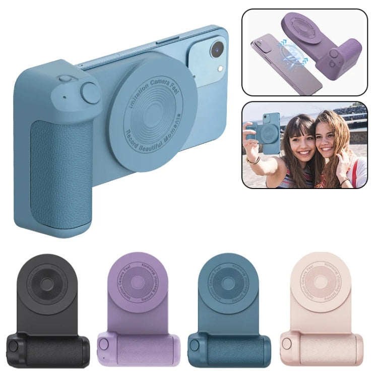 Camera Shape Bluetooth Magnetic Rotating Photo Handle Desktop Stand, Color: Black Basic Model