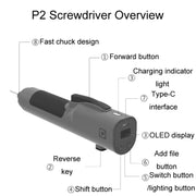 Xiaodong P2 Electrical Screwdriver Mobile Phone Repair Tool With Electronic Torque Brake, Version: For Apple