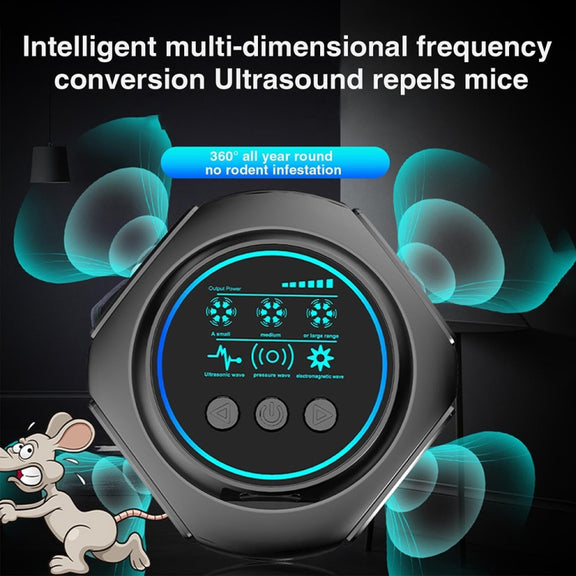 219 Intelligent Ultrasonic Multi-dimensional Frequency Conversion Home Indoor Mouse Repeller(White)
