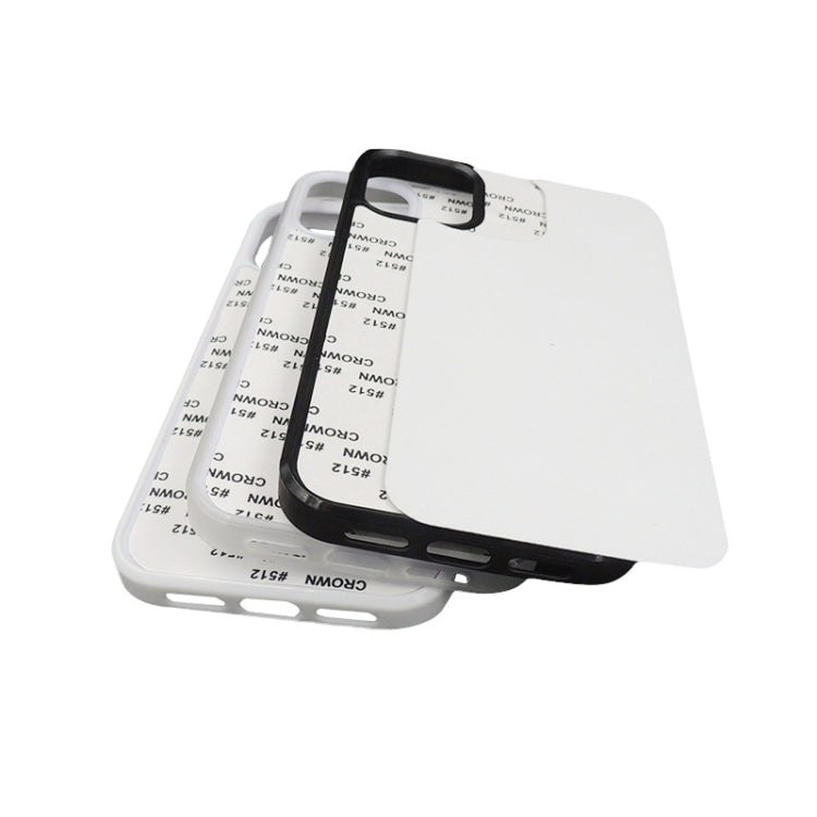 For iPhone 15 Pro 10PCS 2D Blank Sublimation Phone Case(Black)