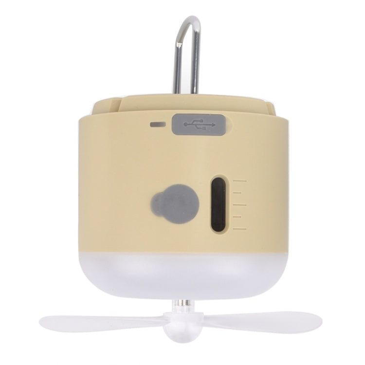 Outdoor Camping Tent Hanging Ambient Light Magnetic Spray Humidification Fan(Khaki)