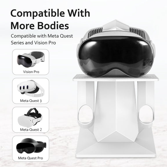 VR Headset Storage Display Stand For Apple Vision Pro / Meta Quest 3 / 2 / Pro(White)