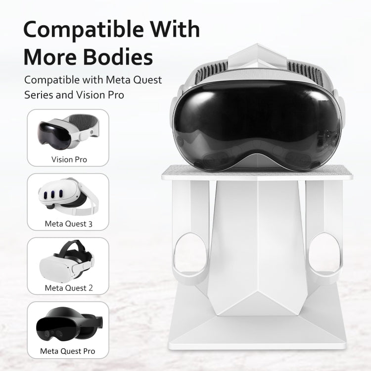 VR Headset Storage Display Stand For Apple Vision Pro / Meta Quest 3 / 2 / Pro(White)