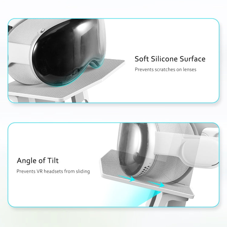 VR Headset Storage Display Stand For Apple Vision Pro / Meta Quest 3 / 2 / Pro(White)