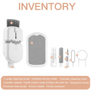 Q10S 10-in-1 Multifunctional Computer Phone Keyboard Cleaning Kit(White Orange without Liquid)