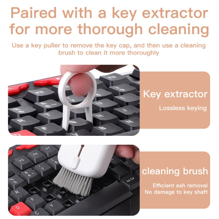 Q10S 10-in-1 Multifunctional Computer Phone Keyboard Cleaning Kit(White Orange without Liquid)