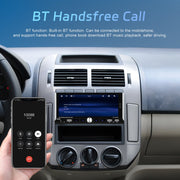 Single Spindle 6.9 inch MP5 With Knob Player Carplay Function Car MP4 Backup Camera, Specification: Standard+12 Light Camera