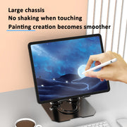 Metal Cooling Tablet Stand Rotatable Adjustable Base Support(Black)