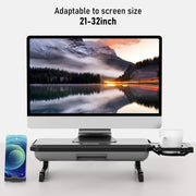 Oimaster Monitor Stand Riser Adjustable Height Laptop Bracket With Storage Drawer, Spec: Upgrade