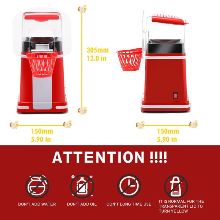 1200W Basket Popcorn Machine Electric Automatic Corn Popper 110V US Plug