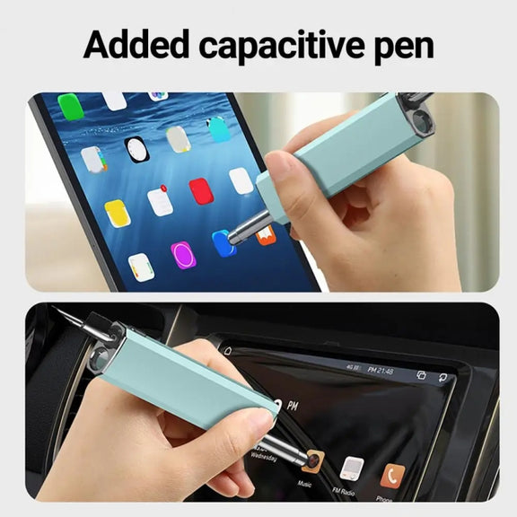 Headphone Keyboard Cleaning Kit with Capacitive Touch Pen(Black)