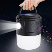 DV-V12 Outdoor Solar Camping Light FM Card Bluetooth Speaker(Blue)