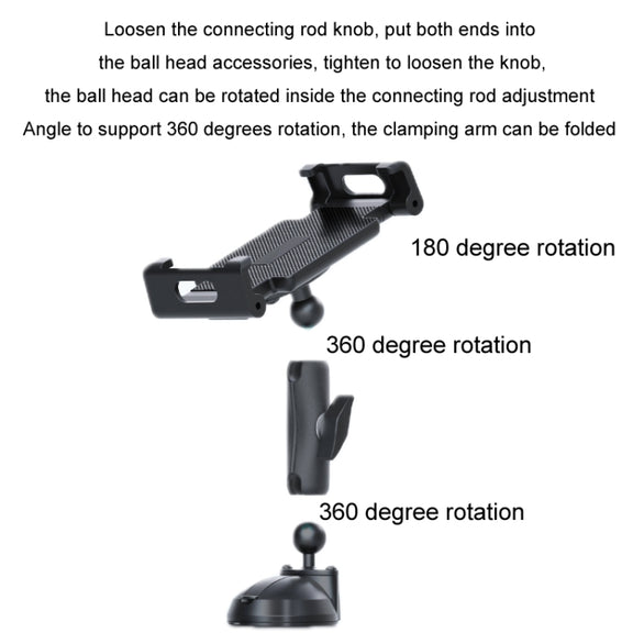 Multifunctional Car Dashboard Mobile Phone Folding Holder, Style: Base Screw Fixation