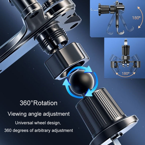 BUDK Triangle Gravity Sensor Car Phone Bracket Car Air Vent Navigation Holder, Model: Suction Cup Base Model