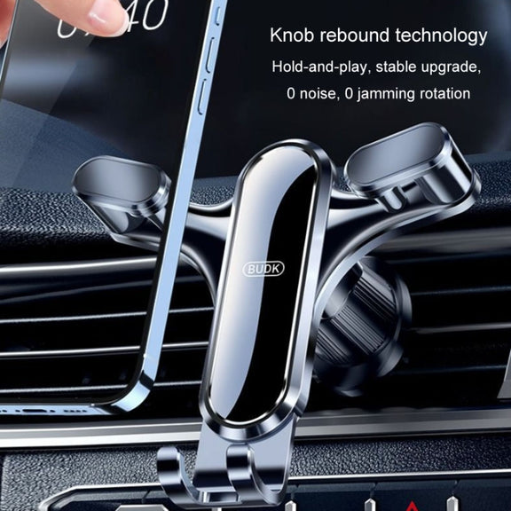 BUDK Triangle Gravity Sensor Car Phone Bracket Car Air Vent Navigation Holder, Model: Hook Model
