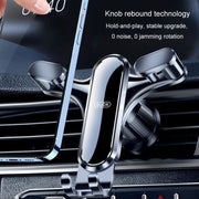 BUDK Triangle Gravity Sensor Car Phone Bracket Car Air Vent Navigation Holder, Model: Suction Cup Base Model