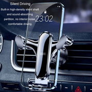 BUDK Triangle Gravity Sensor Car Phone Bracket Car Air Vent Navigation Holder, Model: Suction Cup Base Model