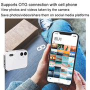 D6 CCD HD Digital Camera Movie Music Smart Camera Touch Screen Student Card Video Recorder, Excluding Memory(White)