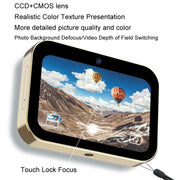 D6 CCD HD Digital Camera Movie Music Smart Camera Touch Screen Student Card Video Recorder, Excluding Memory(White)