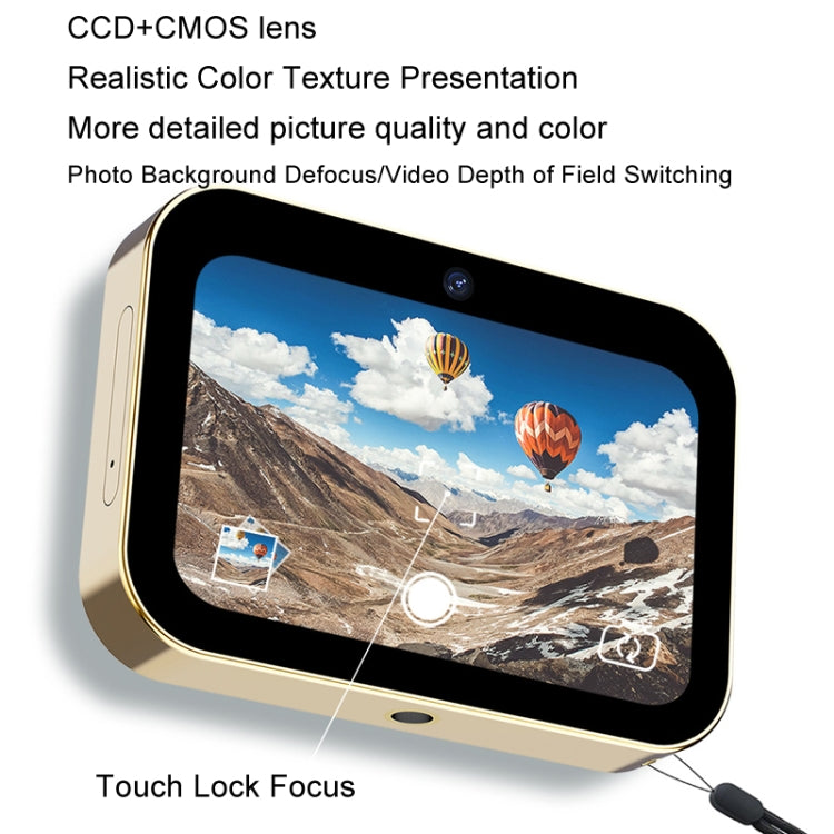 D6 CCD HD Digital Camera Movie Music Smart Camera Touch Screen Student Card Video Recorder, Excluding Memory(Black)