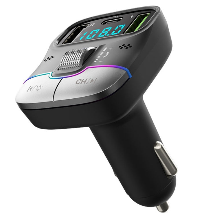 Car Bluetooth MP3 Player Fast Charging Charger(Black)