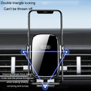BUDK Anti-shake Car Phone Bracket Car Navigation Air Vent Fixed Gravity Support Stand(Silver)