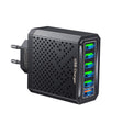 6-Ports Multifunctional Quick Charging USB Travel Charger Power Adapter, Model: Black EU Plug - USB Charger by PMC TechLife | Online Shopping South Africa | PMC TechLife | Buy Now Pay Later Mobicred