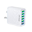 6-Ports Multifunctional Quick Charging USB Travel Charger Power Adapter, Model: White UK Plug - USB Charger by PMC TechLife | Online Shopping South Africa | PMC TechLife | Buy Now Pay Later Mobicred